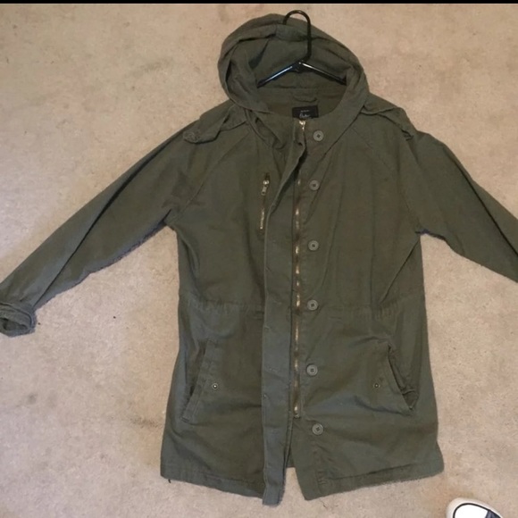 Army Green Trench Coat - Picture 2 of 4